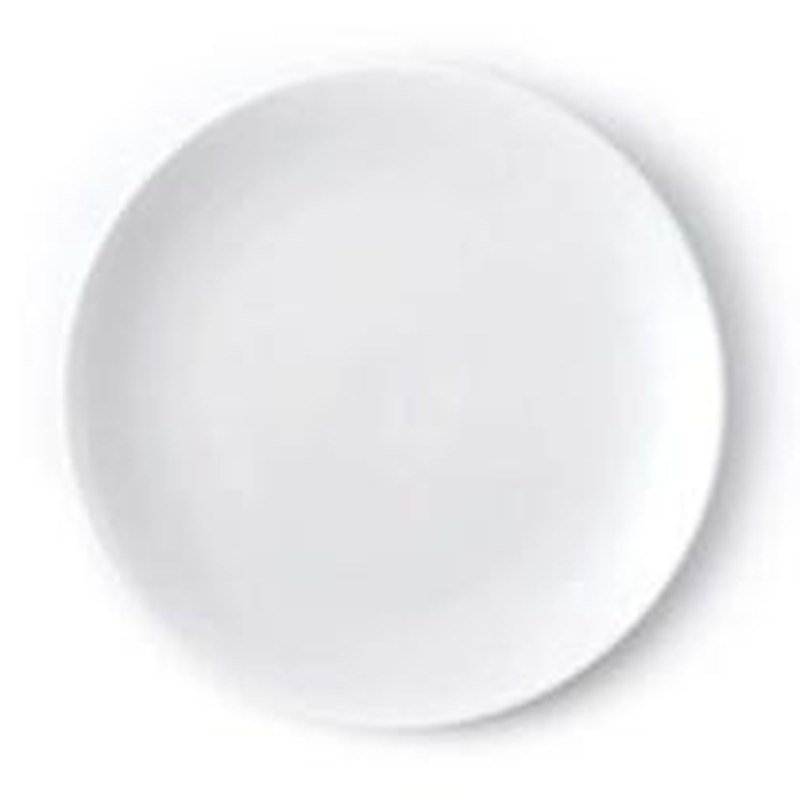 Plato blanco grande de porcelana para servir - producto de cerámica al mayoreo